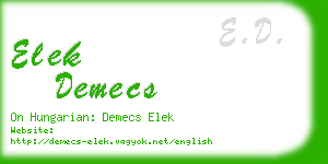 elek demecs business card